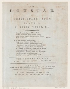 The Lousiaden, titelblad, 1787., 1787. af Thomas Rowlandson
