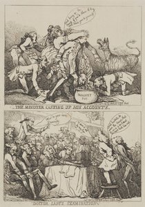 Ministeren gør regnskabet op af Thomas Rowlandson