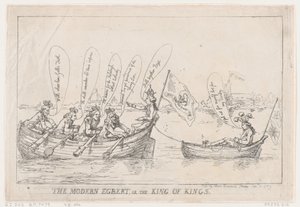 Den moderne Egbert, eller Kongernes Konge, 8. januar 1789., 8. januar 1789. af Thomas Rowlandson