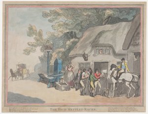 Postposten (fra *Et væddeløbshests liv, eller Den temperamentsfulde væddeløbshest*) af Thomas Rowlandson