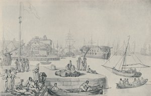 The Quay, Blackwall Docks, 1810, 1920 af Thomas Rowlandson