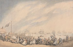 Flådens tilbagevenden til Great Yarmouth i 1797 af Thomas Rowlandson