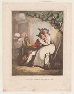 Soldatens afgang, 10. oktober 1799., 10. oktober 1799. af Thomas Rowlandson