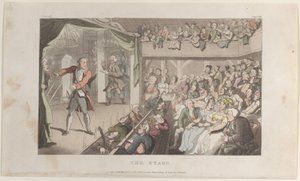 Scenen. George Primrose som Horatio, fra The Vicar of Wakefield, 1. maj 1817., 1. maj 1817. af Thomas Rowlandson