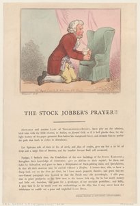 Stockjobberens bøn!!, 1. august 1801., 1. august 1801. af Thomas Rowlandson