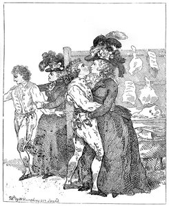 De to patriotiske hertuginder på deres lærred anmoder om en tidlig afstemning, 1784. af Thomas Rowlandson