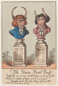 The Union Head Dress!!, 18. marts 1801., 18. marts 1801. af Thomas Rowlandson
