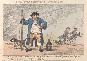 The Westminster Watchman af Thomas Rowlandson