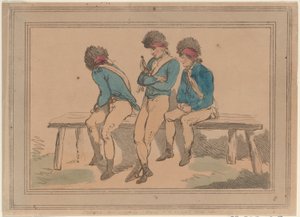 Tre frivillige, 1798., 1798. af Thomas Rowlandson