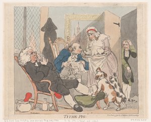 Tiendesvin, 1. januar 1790., 1. januar 1790. af Thomas Rowlandson