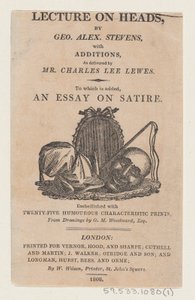 Titelside fra A Lecture on Heads af George Alexander Stevens, april 1808., april 1808. af Thomas Rowlandson