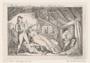 Tom Jones opdager filosoffen i Black Molls Bedchamber, The History of Tom Jones, en ..., 1792. af Thomas Rowlandson