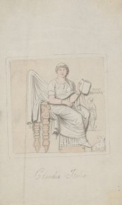 Tombstone, Claudia Italia som musikkens allegori af Thomas Rowlandson