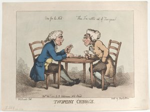 Twopenny Cribbage, [1. oktober 1799], genudgivet 1810., [1. oktober 1799], genudgivet 1810. af Thomas Rowlandson