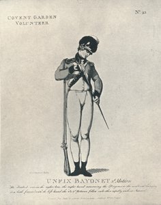 Unfix Bajonet 3rd Motion, 1798 1909 af Thomas Rowlandson