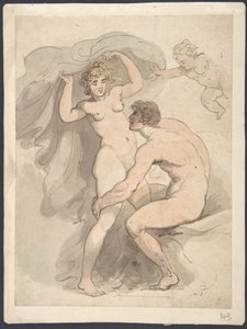 Venus, Anchises og Amor af Thomas Rowlandson