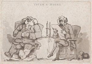 Præst og Moses, 1786., 1786. af Thomas Rowlandson