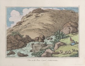 Udsigt over floden Camel, Cornwall af Thomas Rowlandson