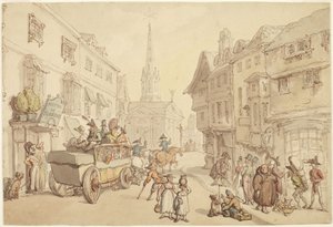Rejse til Frankrig: Hôtel de Flandre af Thomas Rowlandson