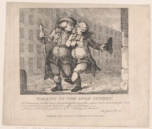Walking Up the High Street, Edinburgh Picturesque Beauties of Boswell, Part the F..., 15. maj 1786. af Thomas Rowlandson