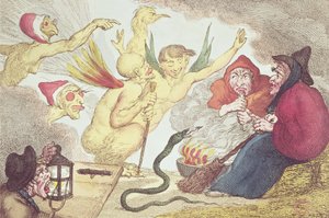 Hekse på en høloft af Thomas Rowlandson
