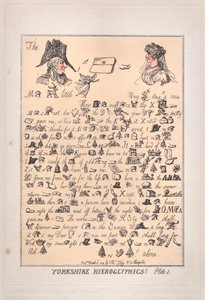 Yorkshire Hieroglyphics, plade 1, 8. marts 1809., 8. marts 1809. af Thomas Rowlandson