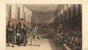 Ung studerende dimitterer fra en drengeskole af Thomas Rowlandson