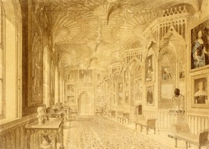 Long Gallery ved Strawberry Hill, Twickenham (tryk)