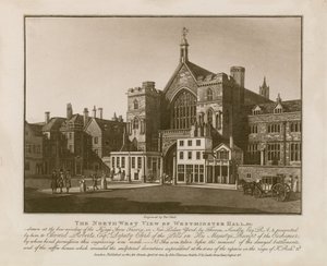 Den nordvestlige udsigt over Westminster Hall af Thomas Sandby