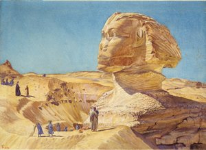 Den store sfinks ved pyramiderne i Giza, 1854