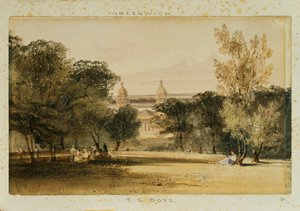 Greenwich Hospital fra parken, 1830 af Thomas Shotter Boys
