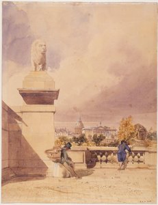 Pont de la Concorde og Deputeretkammeret, set fra Tuileriernes terrasse af Thomas Shotter Boys