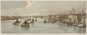 London As It Is: Blackfriars, fra Southwark Bridge af Thomas Shotter Boys