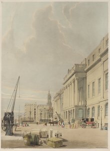 London As It Is: Døråbning, The Custom House af Thomas Shotter Boys