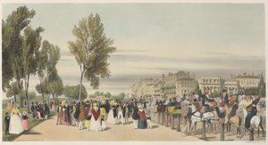 London As It Is: Hyde Park, nær Grosvenor Gate af Thomas Shotter Boys