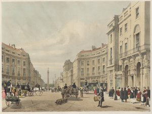 London As It Is: Regent Street, der ser mod Duke of Yorks søjle af Thomas Shotter Boys