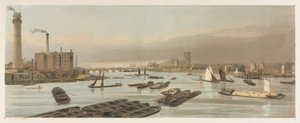 London, som det er: Westminster, fra Waterloo Bridge, 1842. af Thomas Shotter Boys