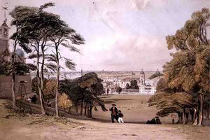 London set fra Greenwich, fra "London As It Is", graveret og udgivet af kunstneren af Thomas Shotter Boys