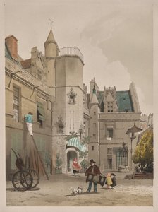 Malerisk arkitektur i Paris, Gent, Antwerpen, Rouen: Hôtel Cluny, Paris af Thomas Shotter Boys