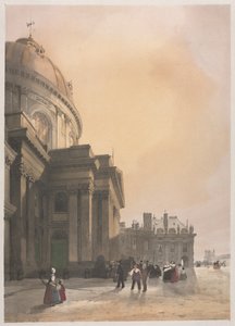 Malerisk arkitektur i Paris, Gent, Antwerpen, Rouen: La Chapelle de lInstitut ..., 1839. af Thomas Shotter Boys