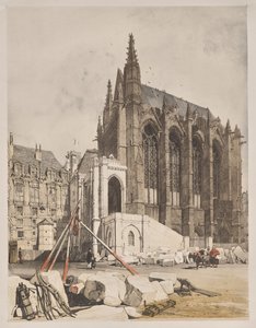 Malerisk arkitektur i Paris, Gent, Antwerpen, Rouen: La. Sainte Chapelle, Paris af Thomas Shotter Boys