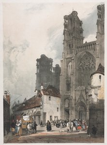 Malerisk arkitektur i Paris, Gent, Antwerpen, Rouen: Laon, Frankrig af Thomas Shotter Boys