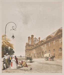 Malerisk arkitektur i Paris, Gent, Antwerpen, Rouen: Pavillion de Flors, Tuileries, Paris af Thomas Shotter Boys