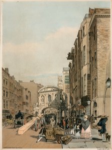 Temple Bar fra The Strand, London af Thomas Shotter Boys