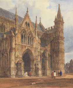 Den nordvestlige veranda af Salisbury-katedralen af Thomas Shotter Boys