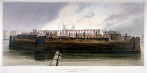Tower of London morgenen efter branden i Armory den 30. oktober 1841 af Thomas Shotter Boys
