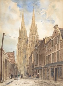 Udsigt over Bayeux, 1832. af Thomas Shotter Boys