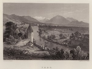 Thun (farve litho) af Thomas Sidney (after) Cooper