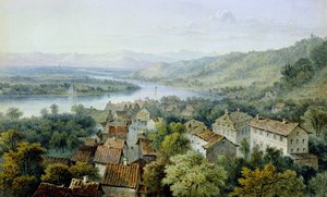 Udsigt over Karlsruhe af Thomas Sidney Cooper