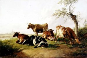 Kvæg i et Landskab af Thomas Sidney Cooper